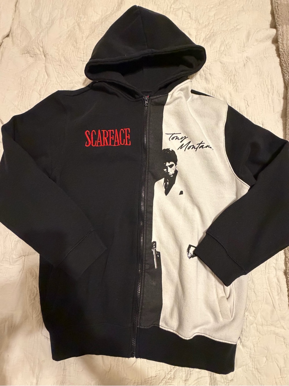 3 for$10✨Men’s Reason Scarface Split Tony Montana Zip Hoodie, Size M